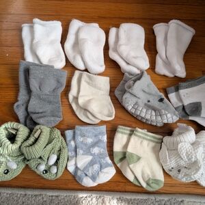 Assorted Baby Socks and Booties